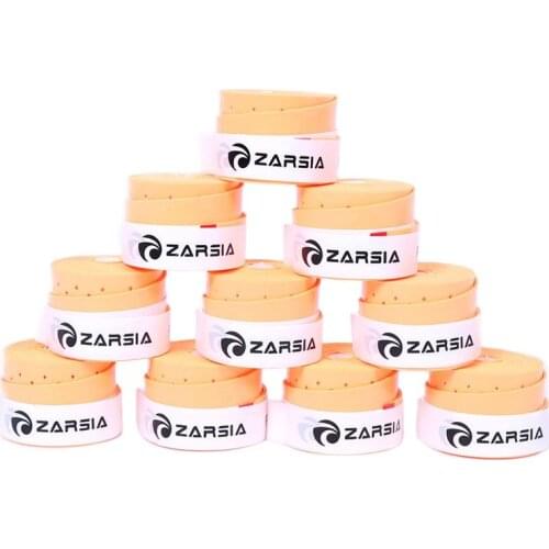 60 pcs Orange ZARSIA Tennis Racket Grip Anti-skid perforated Badminton Grips Racquet Viscous racquet Overgrip Film Sweatband