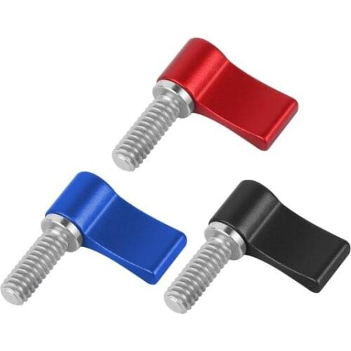 Aluminum Alloy 1/4" Adjustable Thumbscrew with Single Wing Nut Screws for Gopro/Xiaoyi/DSLR Camera Rod Clamp Camera Case