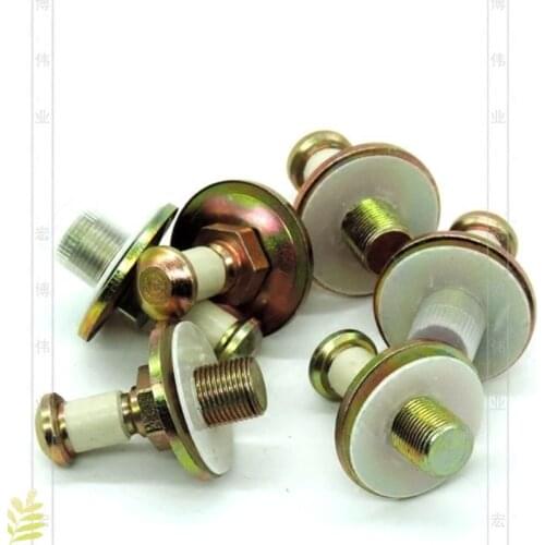 AZGIANT 2pcs Car Door Lock Touch Striker Pins Holder Screws Nuts Bolts Gaskets For VW Passat B3 B4 Jetta Golf Polo