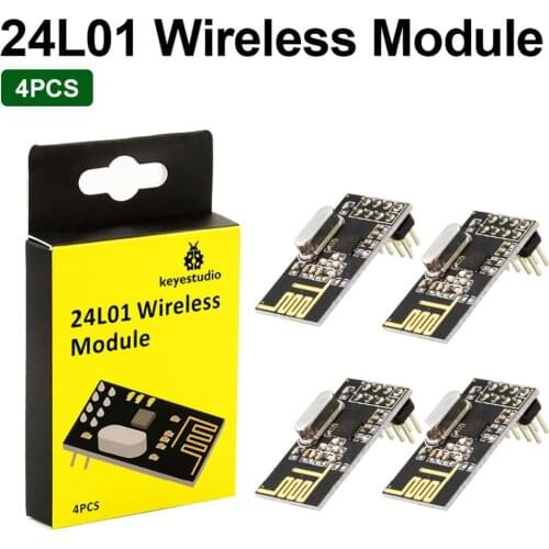 4PCS NRF24L01 2.4GHz Wireless Transceiver RF Transceiver Module With Keyestudio Packing Box for Arduino