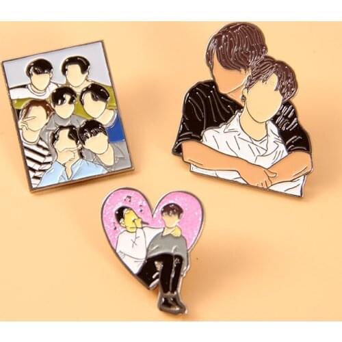 1pcs Kpop bangtan boys brooch for fans collection metal badge K-pop Bangtan boys jungkook jimin v suga supplies