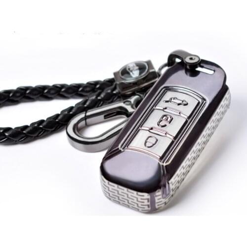 Car Key Case Keychain Key Chain Carbon fiber texture Leather Key Style For GAC trumpchi GSGA3GA3SGA5GA6 GS4 GS8