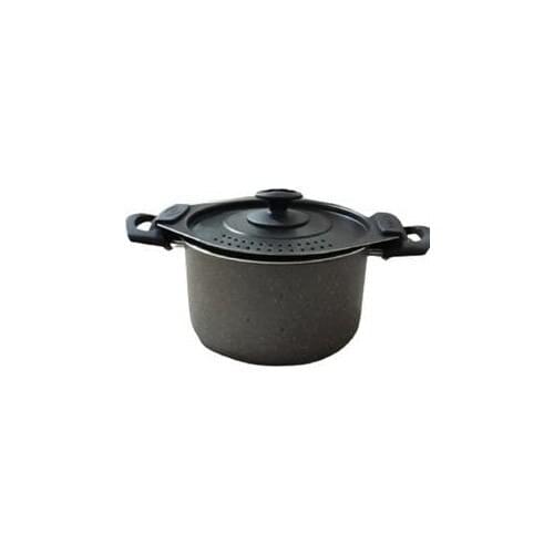 Papilla Black Pasta Stockpot Bowknot Pot 20 cm Cookware Drainer 20 CM