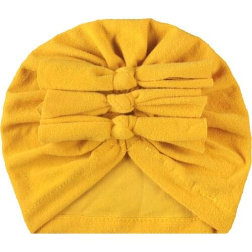Children Turban Bowknot Print Cotton Stretchy Turbante