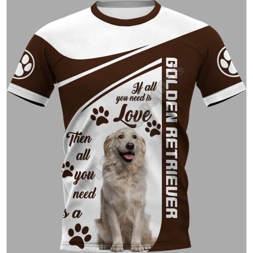 PLstar Cosmos Colden Retrieuer 3D Printed t-shirt Harajuku Streetwear T shirts Funny Animal Men For Women Short Sleeve 01