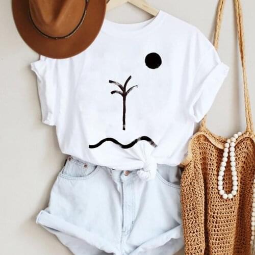 Women Cartoon Simple Cute Lovely Holiday Fashion Ladies Summer Lady Print Tee Graphic T Top Female Tshirts Clothes T-Shirt