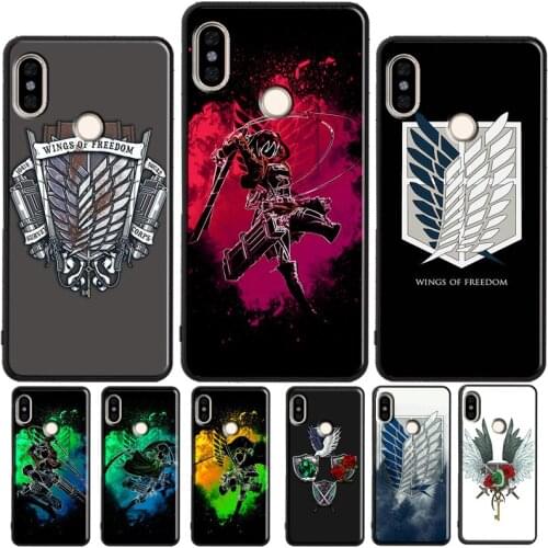 Wings of Freedom Attack On Titan Case For Xiaomi Redmi 9 9A 9C 7A 8A 9T Back Cover For Redmi Note 10 Pro 7 8 9 Pro 8T 9S