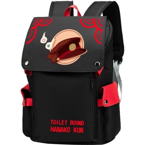 New Toilet-bound Backpack Jibaku Shounen Hanako-kun USB Port Book bag Zipper Rucksack Anime Student School Computer Bag Travel