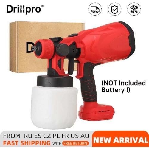 Drillpro 800ml Cordless Electric Spray Gun Household Disinfection Sterilization Portable Paint Sprayer For Makita 18V Battery