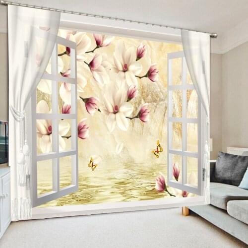 Luxury Blackout 3D Window Curtains For Living Room Bedroom 3d curtains Blackout curtain