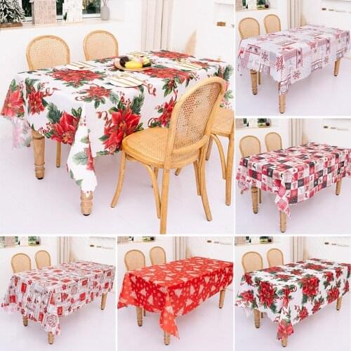 Christmas Oil-Proof Tablecloth Xmas Table Cover For Dining Tables Decorations Rectangular Table 10x9.5x3cm