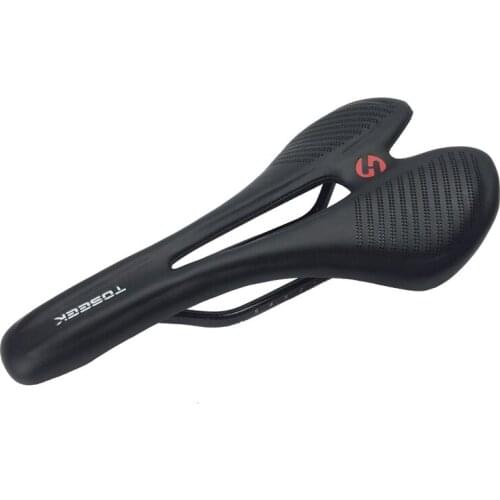 Super Lightweight Hollow Breathable Carbon Fibre Leather T800 Road Bike Saddle MTB Front Seat Mat Mountain Bicycle Accessories