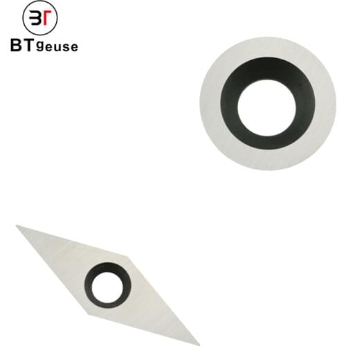 2pcs 15mm Round Radius Woodworking Carbide Insert for Journal(Helical) Head and Diamond (10mm X 28mm X 2.5mm)with sharp point