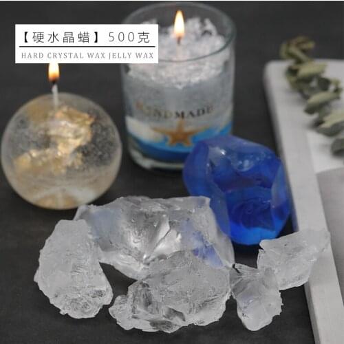 Hard crystal wax, high melting point jelly wax, smokeless transparent wax, scented candle DIY handmade wax material