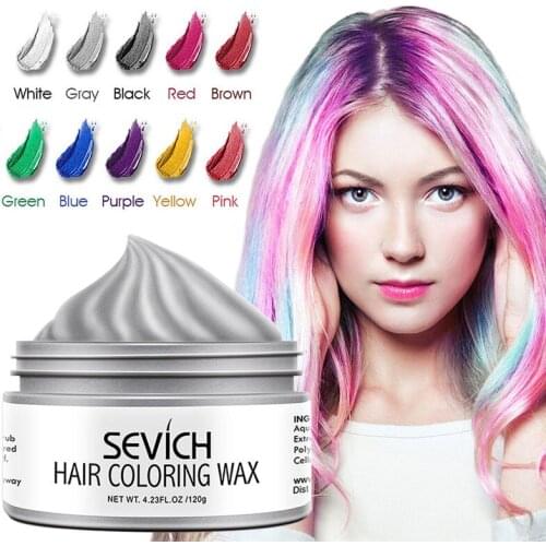 Hair Wax Dye Styling Pomade Silver Grandma Grey Temporary Hair Dye For Hair Styling Pomade Natural Hair Strong dye Gel 120g
