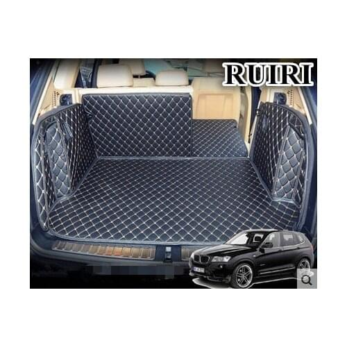 High quality! Full set car trunk mats for BMW X3 F25 2017-2011 waterproof cargo liner mat boot carpets for X3 2015,Free shipping