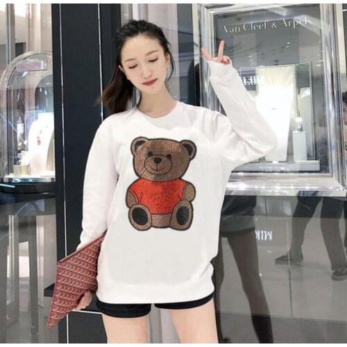 Woman hoodie Sweatshirts ladies womens hoodies Women Diamond stone Long Sleeve Pullover Tops Hot drill