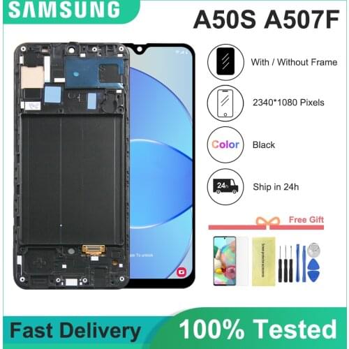 A50s lcd For Samsung galaxy A50S A507 A507F LCD Display Touch Screen Digitizer Assembly Replacement Parts 6.4"