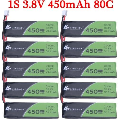 1/3/5/10pcs HV 1S 3.8V 450mAh 80C/160C 4.35V Lipo Battery For FPV Racing M80S Tiny7 Beta75S Emax Tinyhawk Snapper7 Drone