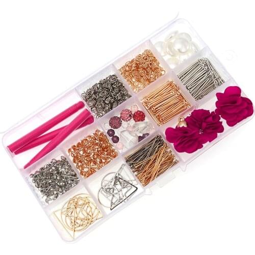 1set/box Earring Findings Beads Tassel Pendant Pearl Jump Rings DIY Bracelet Necklace For Jewelry Making Accessories