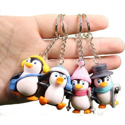 1pcs Creative little penguin Keychain cute penguin couple bag pendant accessories craft gift accessories