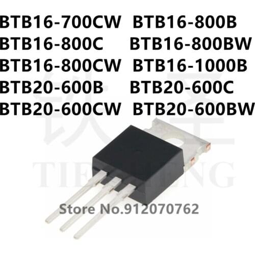 10PCS BTB16-700CW BTB16-800B BTB16-800C BTB16-800BW BTB16-800CW BTB16-1000B BTB20-600B BTB20-600C BTB20-600CW BTB20-600BW TO-220