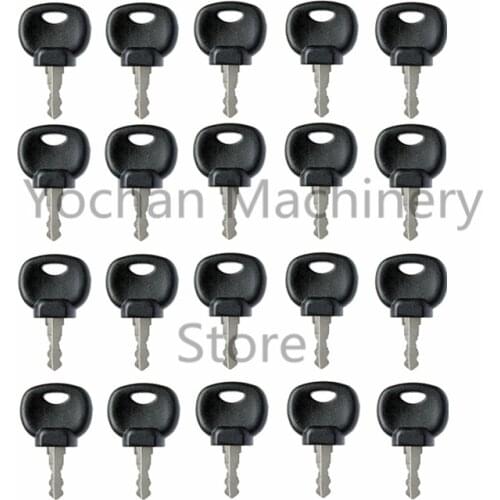 20Pcs 14607 14707 Key For JCB Bomag Dynapac Terex Vibromax New Holland Moxy MONARK Harm Roller ELI80-0088 Free Shipping