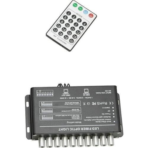 5W DMX512 24Key RF remote control Meteor effect LED shooting star Light Engine Driver f/Fiber Optic DIY Lighting 10 Hole-White