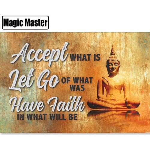 Diamond Embroidery DIY Diamond Painting Cross Stitch Kit "Buddha text" 5D Needlework Diamond Home Decoration