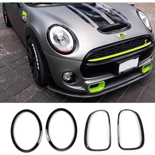 Car Headlight Frame Tail Light Front Rear Lamp Ring Cover Case Decoration Stickers For Mini Cooper S JCW F55 F56 F57 Accessories