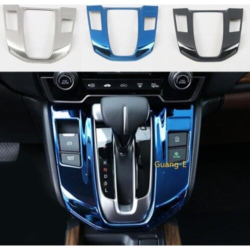 Car Sticker Styling Frame Stainless Steel Trim Console Cup Holder Gear Shift Knob Box For Honda CRV CR-V 2017 2018 2019 2020
