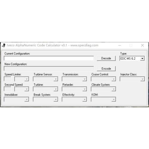 ForIVECO ALPHANUMERIC CODE CALCULATOR v0.1