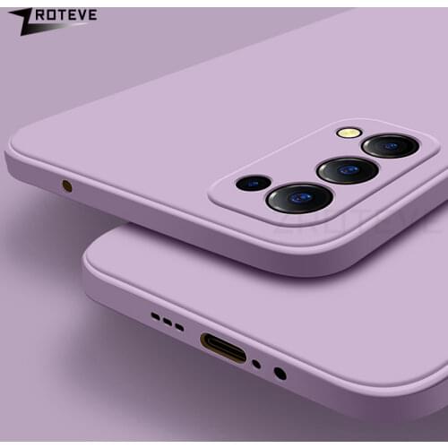 Reno 6 Case ZROTEVE Liquid Silicone Coque For Oppo Reno 6 5 4 3 Pro Plus Global Soft Cover For Oppo Reno6 Reno5 Reno4 Lite Cases