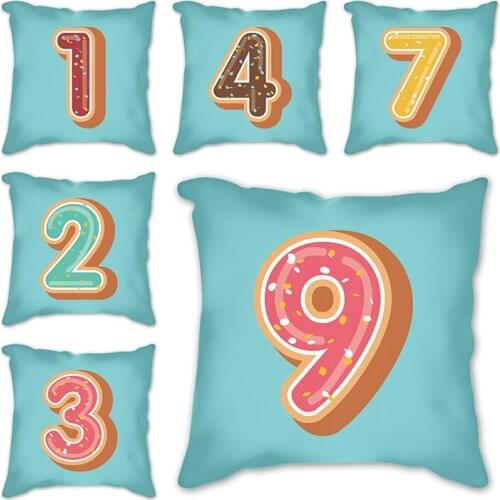 Cushion Cover Decorative For Sofa Cover Case Seat Car Home Decor Throw Pillowcase Decoration Home Free combination of letters