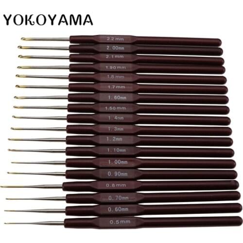 YOKOYAMA 18Pcs/Set Sewing Crochet Hook Hand Knitting Sweaters Scarves Sewing Needles Crochet Home Hand DIY Accessories 18 Size