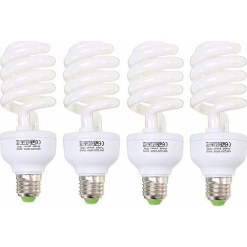 45W /135 Watt 5500K Photography Daylight High Bright Fluorescent Lighting Bulb E27 Base For Softbox Photography Photo Studio New