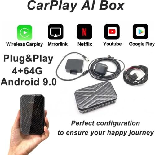 Ford 4+64GB Apple Carplay AI Box TV Box For VW Tiguan Passat CC Passat B8 Touran Plug and PlayCar Entertainment System Auto