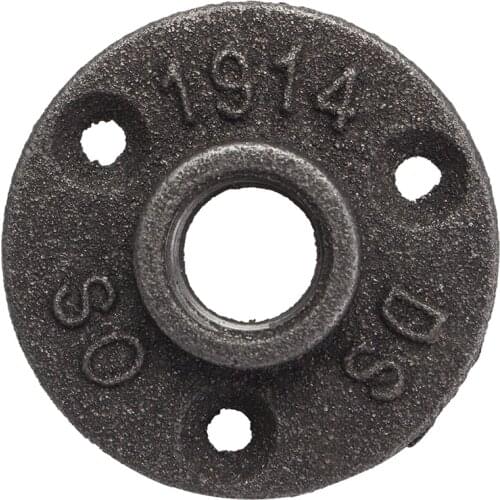 Hot 1/2 inch Black Cast Iron Pipe Fittings Floor Flange BSP Threaded
