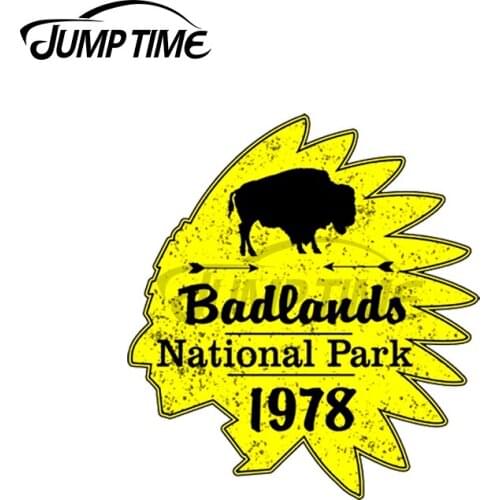 JumpTime 13 x 11.5cm For ADLANDS NATIONAL PARK SOUTH DAKOTA MOUNTAINS HIKING CAMPING Car Stickers Vinyl Decals Car Assessoires