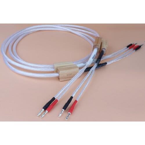 Pair Odin 2 Super HIFI Speaker Cable Silver Plated Loudspeaker Cable HIFI With BananaPlug Audiophile Cable For Home Theater HIFI
