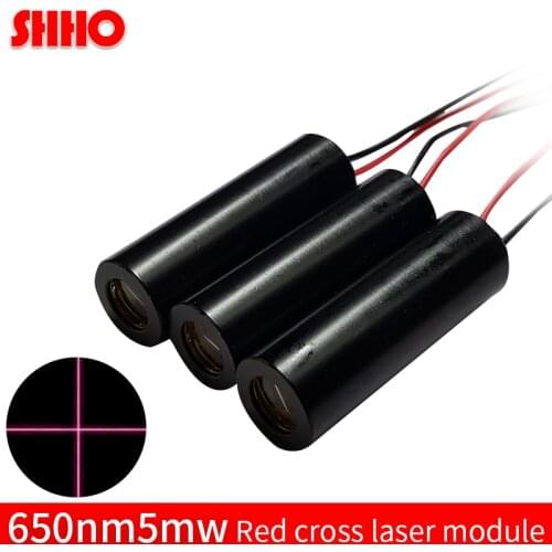 High quality 650nm 5mw red cross laser module red laser light optical product industrial class launch position DC 3Vto5V locator