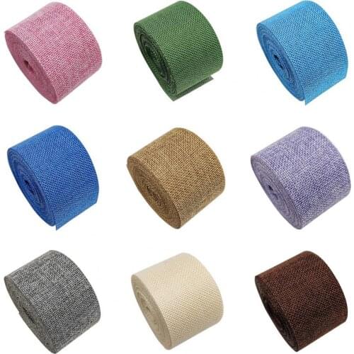 40%HOT1 Roll DIY Ribbon Decor Exquisite Bright-colored Imitation Linen Wrinkle-resistant Multi-use Ribbon for Home