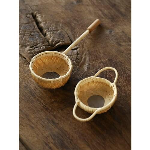 LUWU coffee and tea tools bamboo tea strainers handmade kung fu tea accessories