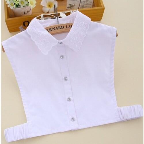 Vintage Tie ruffle Detachable Collar Organza false collar Clothes Accessories Striped fake collar peter pan Removable