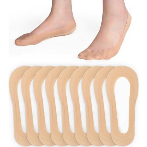 No Show Socks Women 8-Pack Casual Thin Non Slip Liner Low Cut Invisible Natural Cotton Nylon Socks for Flats Boat