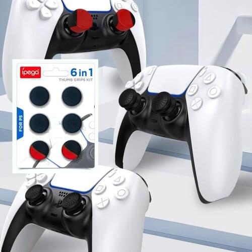 New Design 6pcs Silicone Thumbstick Grips Cover For PS5 Anti Skid Gamepad Cap Case For PS5/PS4 Play Station 5 Controller Caps