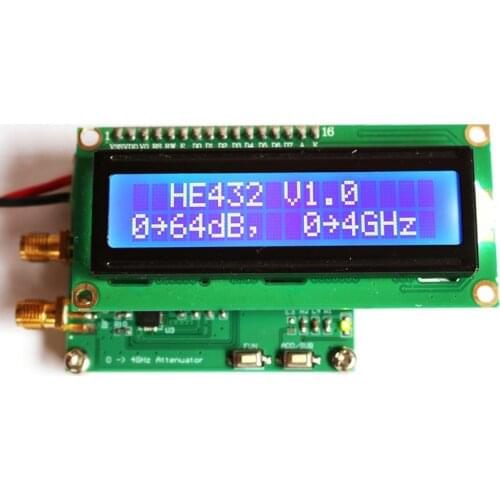 Original Digital Adjustable 0-4GHz RF Attenuator 0 to -63DB Adjusting Range 1-4000MHz Input Range Attenuation Module