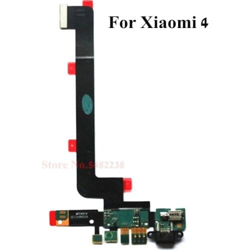 Original USB Charging Port Dock Flex cable For Xiaomi 4 MI4 M4 Charger plug Motherboard Connector with Microphone Replacement
