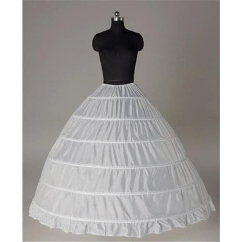 6 Hoop Petticoat Underskirt For Ball Gown Wedding Dress Tulle Jupon Mariage Underwear Crinoline Wedding Accessories