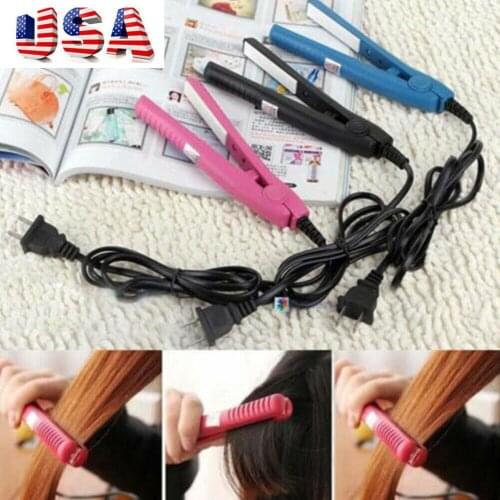 Portable Mini Ceramic Hair Straightener Flat Iron Pro Perm Splint 110-220V